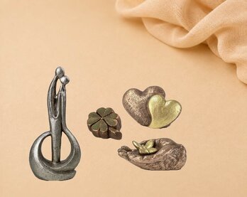 Keramiek met laagje brons, goud of zilver