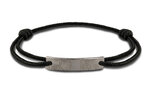 Zilveren plaat vingerafdruk met para cord | sy-BG 013
