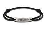 Zilveren plaat vingerafdruk met para cord | sy-BG 013