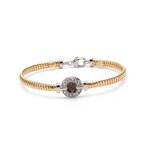 Zilver geelgoud vergulde armband met zirkonia | sy-BL 005