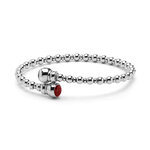 Zilveren bolletjes armband flexibel | sy-BL 007