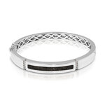 Zilveren armband gepolijst Groove met zirkonia | sy-BL 011