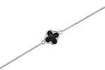 Zilveren armband klavertje met zirkonia | sy-BL 016