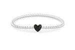 Zilveren bolletjes armband hartje | sy-BL 024