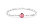 Zilveren bolletjes armband rond met zirkonia | sy-BL 028