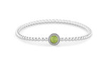 Zilveren bolletjes armband rond met zirkonia | sy-BL 028