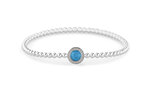 Zilveren bolletjes armband rond met zirkonia | sy-BL 028