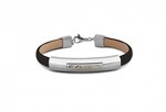 Zilveren armband lederen bandje | sy-BL 012