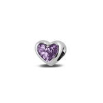 Zilveren bedel hart glad | sy-804 S