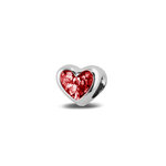 Zilveren bedel hart glad | sy-804 S