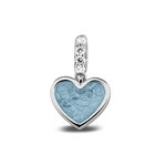 Zilveren hanger bedel hart met zirkonia | sy-807 S