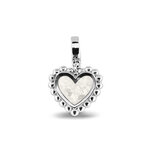 Zilveren hanger bedel hart parelrand | sy-809 S