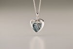 Double Heart Gem Pendant Zilver | sy-110 S