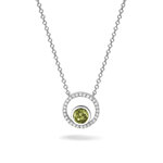 Hanger met diamant of zirkonia cirkel zilver | sy-601 S