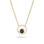 Hanger met diamant of zirkonia cirkel goud verguld | sy-601 SG