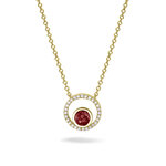 Hanger met diamant of zirkonia cirkel goud verguld | sy-601 SG