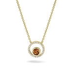 Hanger met diamant of zirkonia cirkel goud verguld | sy-601 SG