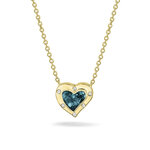 Goud vergulde hanger met hartje met zirkonia of diamant | sy-605 SG
