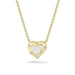 Goud vergulde hanger met hartje met zirkonia of diamant | sy-605 SG