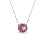 Zilveren ronde hanger mini met Zirkonia | sy-709 S