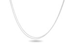 Zilveren dubbel anker collier 40+5 cm  | sy-126 S