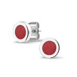 Zilveren as oorknopjes rond | sy-301 S
