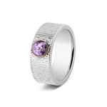 Zilveren as ring  Verticle Wrinkle 8 mm | sy-222 SY