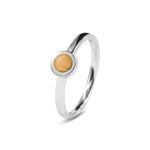 Zilveren as ring rond Stackable | sy-RG 012