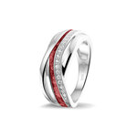 Zilveren fantasie as ring cross &ndash; over met Zirkonia| sy-RG 013