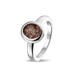Zilveren gladde as ring  ovaal | sy-RG 034