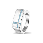 Zilveren as ring  model kruis met Zirkonia | sy-RG 039