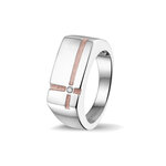 Zilveren as ring  model kruis met Zirkonia | sy-RG 039