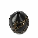 Bronzen urn zwart met goudkleurige golven | wd-UBR711