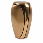 Bronzen urn glanzen met groef | wd-VZ45717
