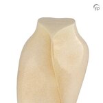 Keramische kunst urn Heart to Heart zandwit en beige | fp-FPE 002