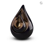 Keramische kunst urn Celest Kobaltblauw en goudkleur | fp-FPU 005