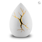 Keramische urn Kintsugi glans wit | fp-KU 199