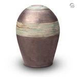 Keramische urn Pottery Bonny metallic en jade groen | fp-KU 304