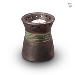 Keramische urn Pottery Bonny metallic en jade groen met kaarsenhouder keepsake | fp-KU 304 K