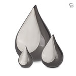 Metalen urn exclusieve FP-Originals collectie Teardrop grijs small | fp-FPU 102 S