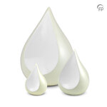Metalen urn exclusieve FP-Originals collectie Teardrop Ivoor | fp-FPU 105