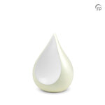 Metalen urn exclusieve FP-Originals collectie Teardrop ivoor small | fp-FPU 105 S