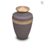 Metalen urn klassiek model in leigrijs en goudkleur| fp-HU 175