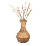 Handgemaakte houten kleine urn vaasmodel licht | mk-LittleVase Eikenhout