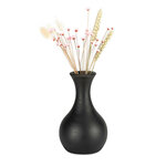Handgemaakte houten kleine urn vaasmodel licht | mk-LittleVase Eiken mat zwart