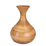 Handgemaakte houten urn vaasmodel licht | mk-Vase Eikenhout