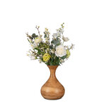 Handgemaakte houten urn vaasmodel licht | mk-Vase Eikenhout