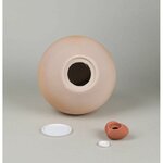 Biologische urn Celest model traan met hartje zandkleur | fp-FPU 021