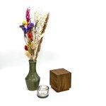 Houten mini urn modern vierkant Notenhout | hu-DHU A 102