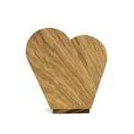 Houten kleine urn hart Eikenhout | hu-DHU A 201